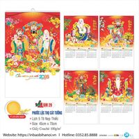 Lịch nẹp thiếc 5 tờ 2026