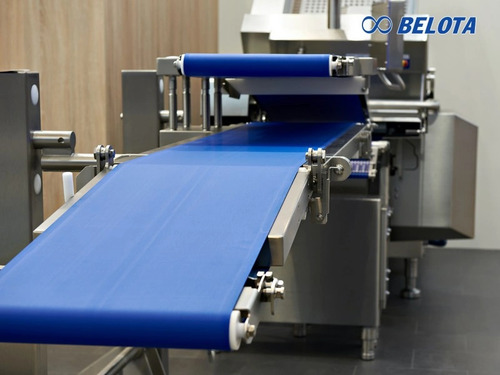 Băng tải PU màu xanh