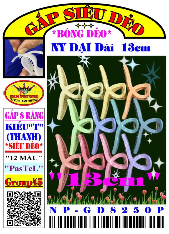 Gắp tóc 8 răng siêu dẻo