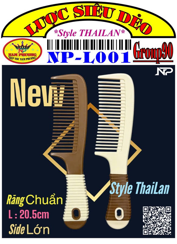 Lược lớn răng chuẩn 2 màu