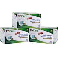 Khẩu trang y tế kháng khuẩn cao cấp TDCare 3 lớp xanh