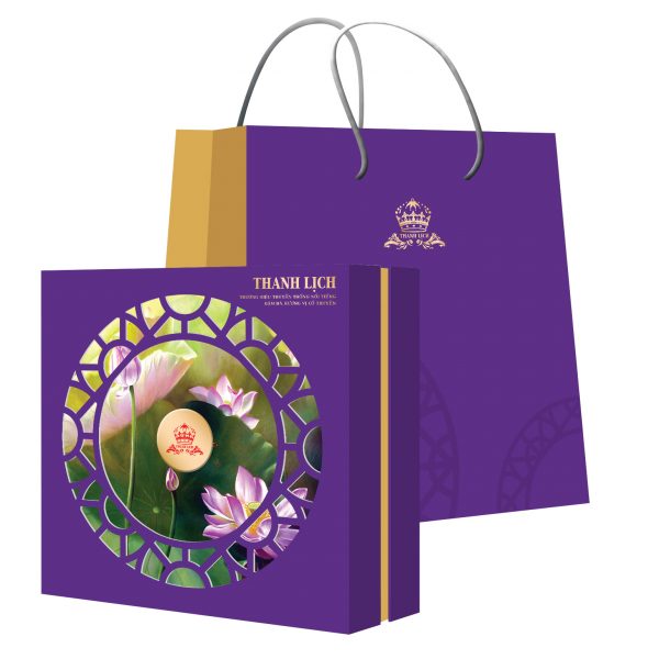 Hộp 4 bánh tím hoa sen