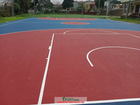 Thi công sơn sân bóng rổ