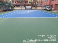 Thi công sơn sân tennis