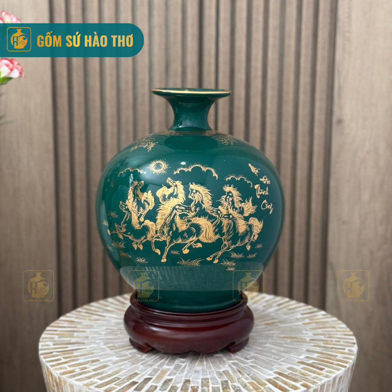 Bình tài lộc viền cổ