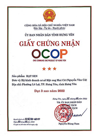 Giấy chứng nhận OCOP