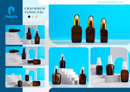 Chai serum vuông nâu 10-30-50