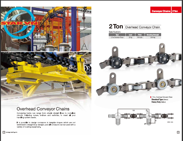 Linh kiện xích tải dây chuyền sơn