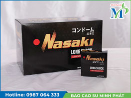 Bao cao su siêu mỏng Nasaki có kéo dài thời gian hộp 3 cái