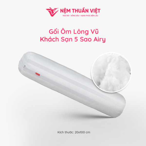 Gối ôm lông vũ Airy Thuần Việt