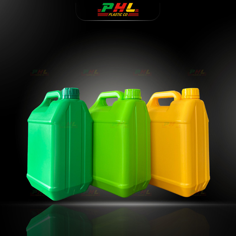 Can HDPE 5000ml vuông 2 sóng