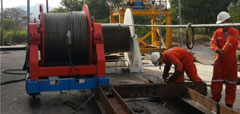 Tời thủy lực căng cáp 15 tấn