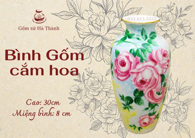 Bình gốm cắm hoa