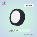 Đèn LED ốp trần tròn viền đen