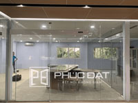 Cửa kính cường lực 12 ly bán tự động