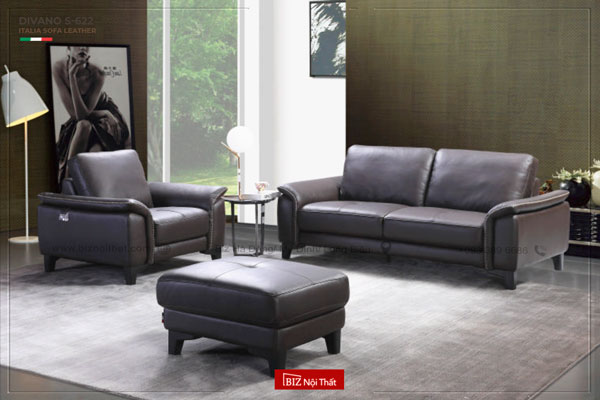 Bộ Sofa da bò ý Divano S-622