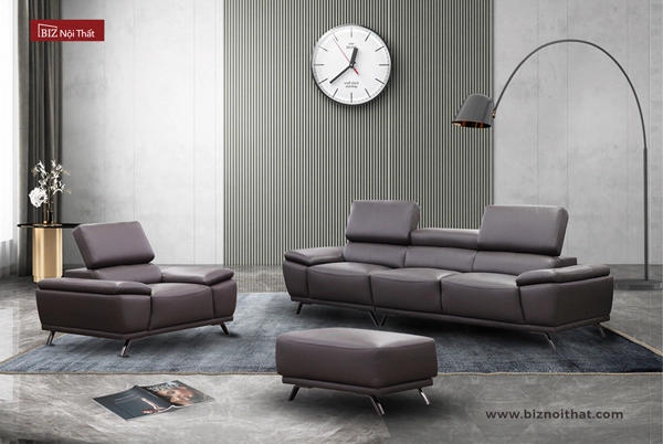 Bộ ghế Sofa văng da bò Malaysia S2191