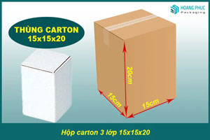 Thùng Carton 3 lớp 15x15x20
