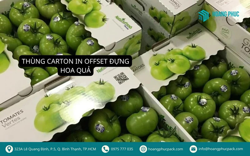 Thùng Carton in Offset đựng hoa quả