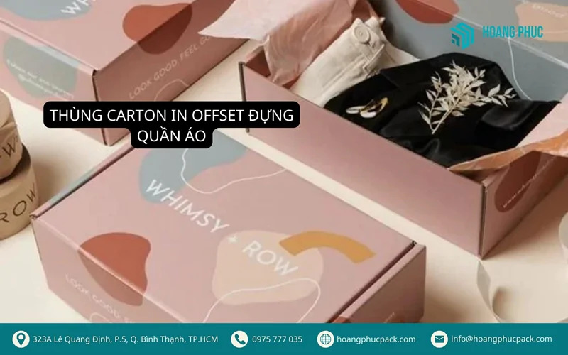 Thùng Carton in Offset đựng quần áo