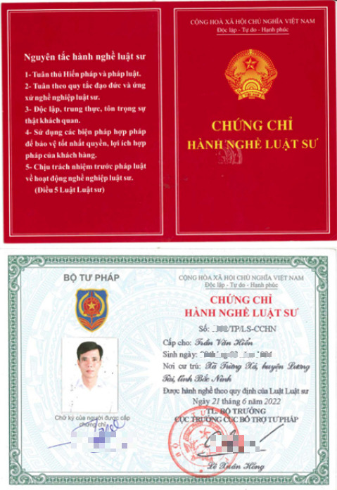 Chứng chỉ hành nghề luật sư