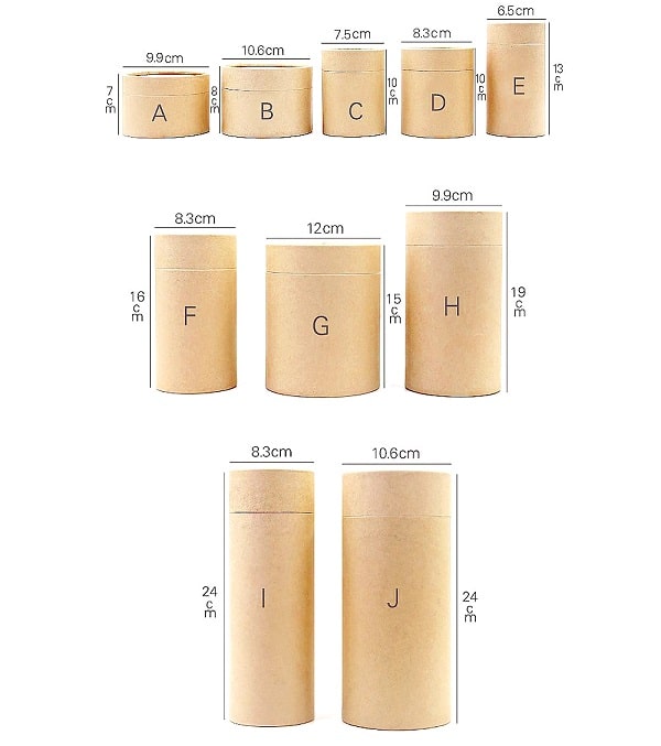 Lon giấy theo kích thước