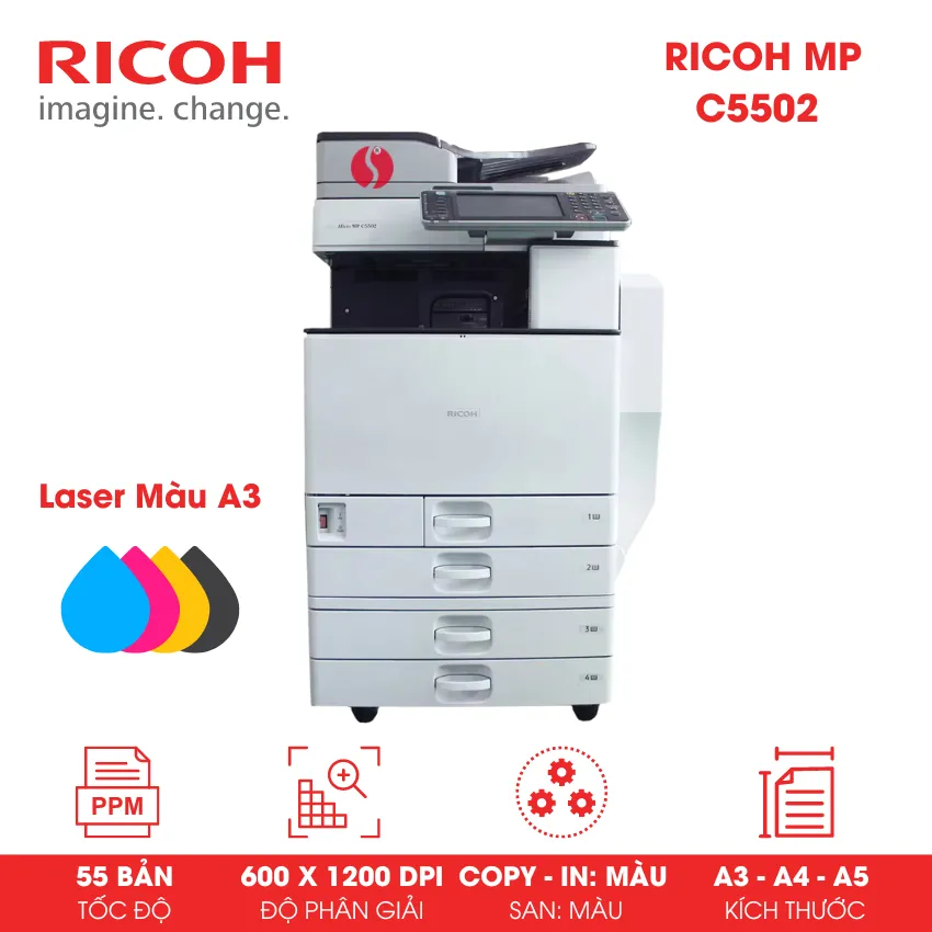 Máy Photocopy màu Ricoh MP C5502