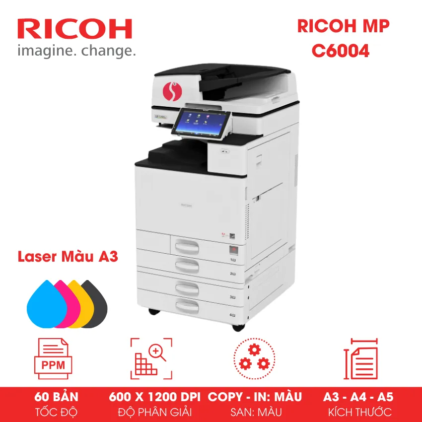 Máy Photocopy màu Ricoh MP C6004