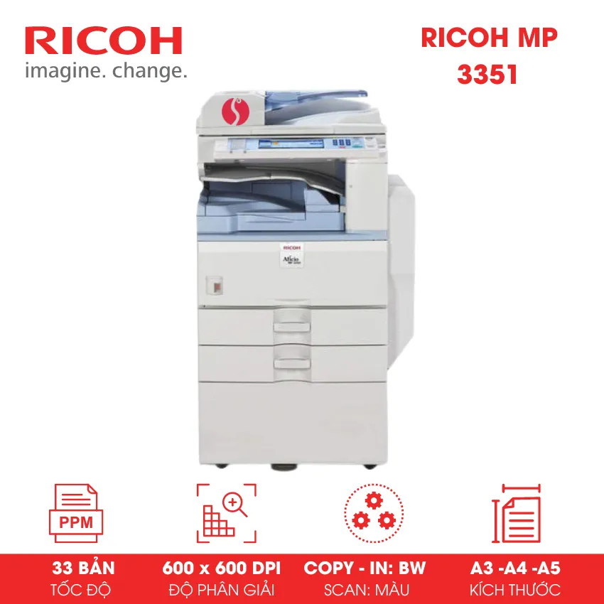 Máy Photocopy đen trắng Ricoh MP 3351