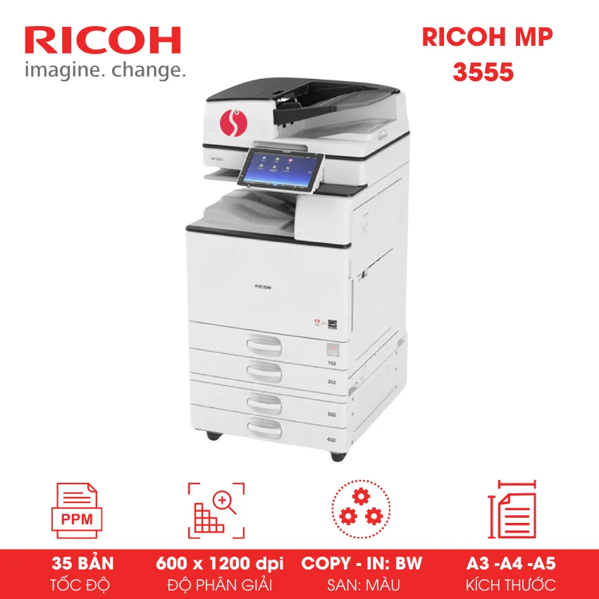 Cho thuê máy Photocopy Ricoh MP 3555