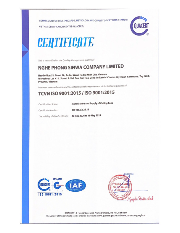 Chứng nhận ISO 9001:2015