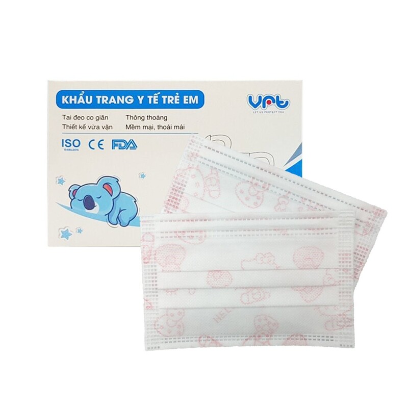 Khẩu trang y tế trẻ em Safefit 3 lớp kháng khuẩn