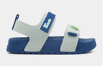 Sandal bé trai Little 4 monogram xanh