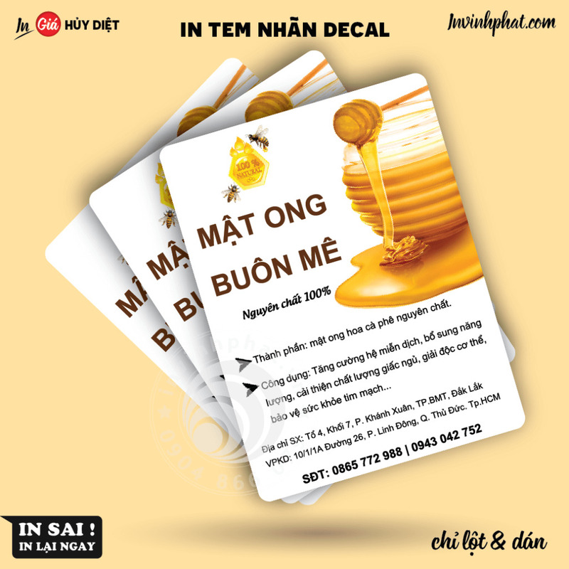 In Decal giấy