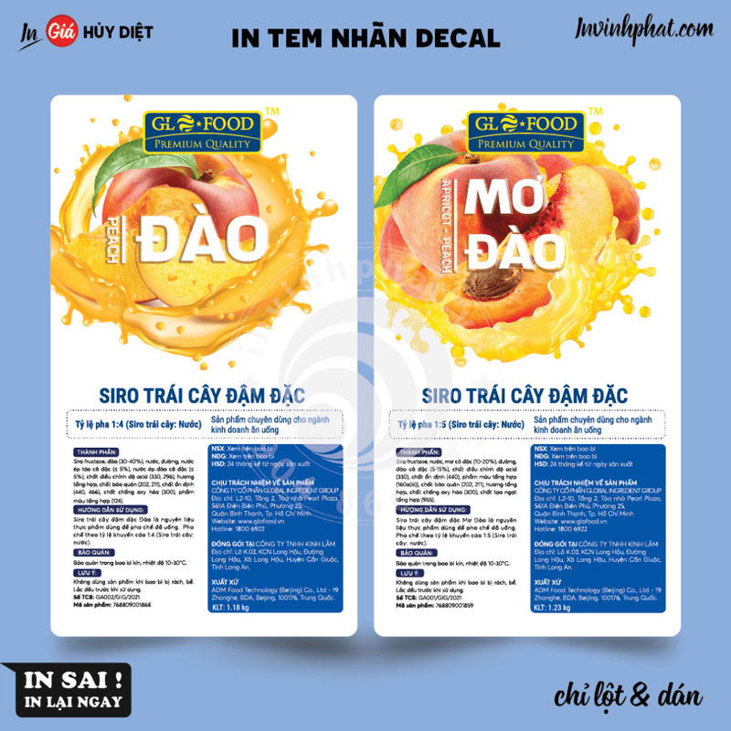 In Decal giấy