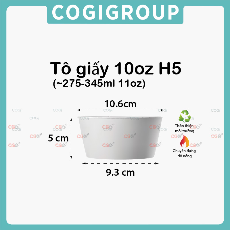Tô giấy trắng 11oz
