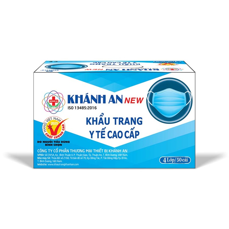 Khẩu trang y tế 4 lớp Khánh An mới