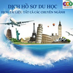 Dịch công chứng hồ sơ du học