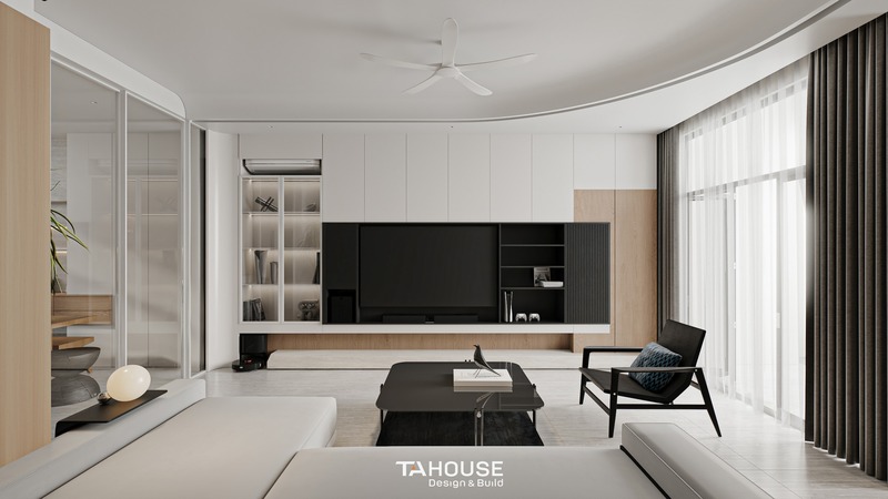 Thiết kế thi công nội thất phòng khách nhà phố