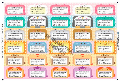 In nhãn dán học sinh