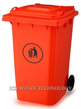 Thùng đựng rác nhựa 240L màu đỏ