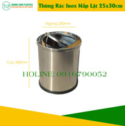 Thùng rác inox nắp lật