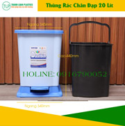 Thùng rác nhựa 20 lít có chân đạp