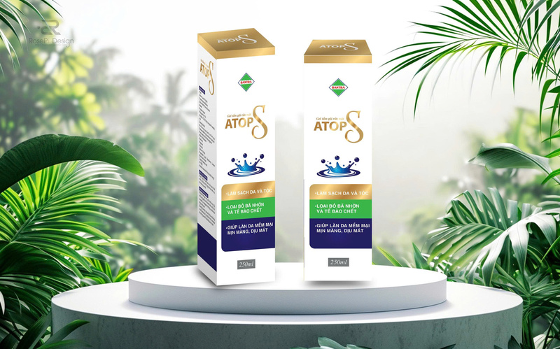 Gel tắm gội rửa mặt Atops