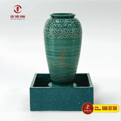 Bộ Đơn Lu Nước Phong Thuỷ Vân Kẻ Đá Xanh