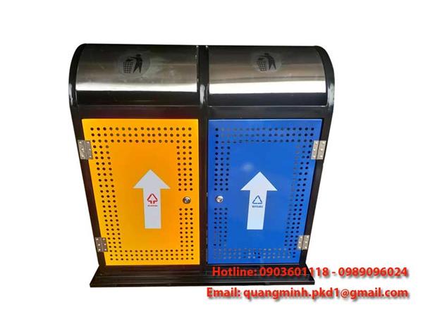 Thùng rác ngoài trời 2 ngăn QM07