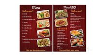 Menu nhà hàng Hải Nam