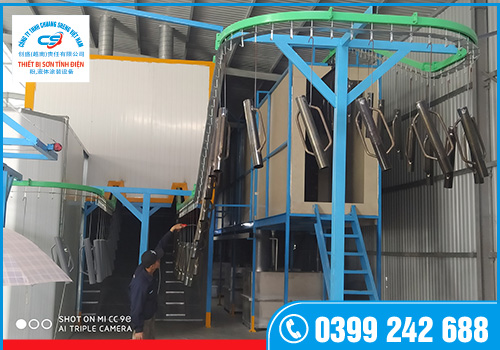 Lắp đặt dây chuyền sơn tĩnh điện