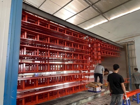 Thang cáp sơn tĩnh điện màu đỏ