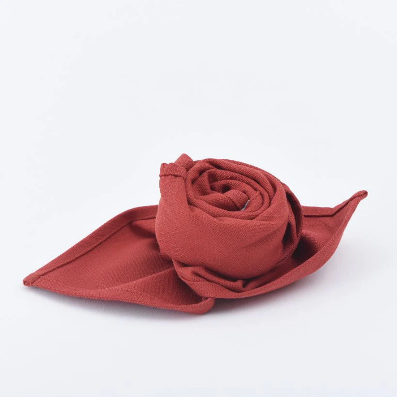 Khăn ăn Burgundy Canvas Napkins